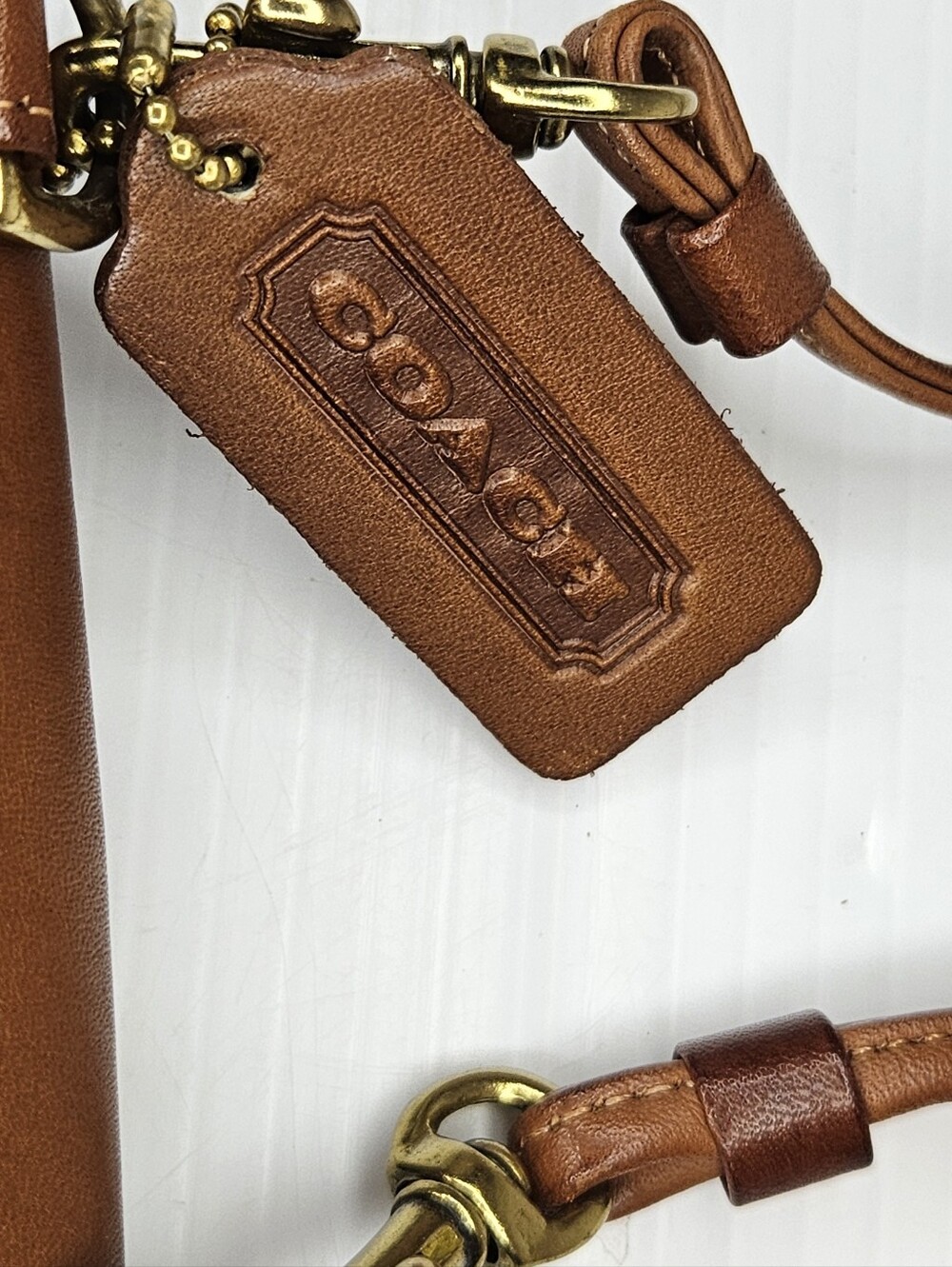 COACH 1990s Leather Mini Belt Bag Crossbody British Tan RARE - Picture 8 of 12
